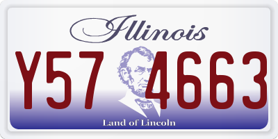IL license plate Y574663