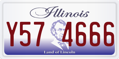 IL license plate Y574666
