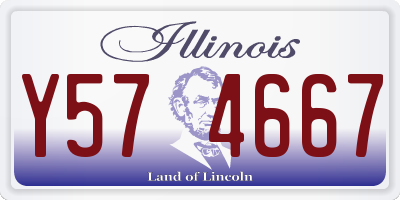 IL license plate Y574667