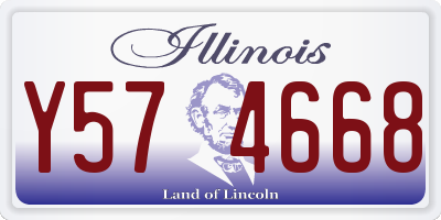 IL license plate Y574668