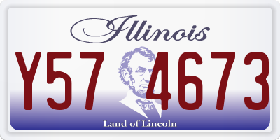 IL license plate Y574673