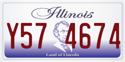 IL license plate Y574674
