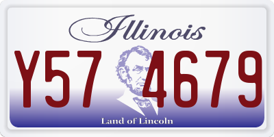 IL license plate Y574679