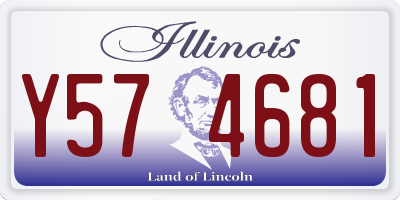 IL license plate Y574681
