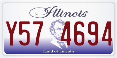 IL license plate Y574694
