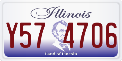 IL license plate Y574706