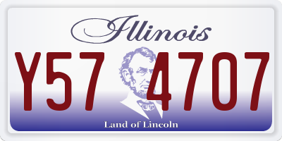 IL license plate Y574707