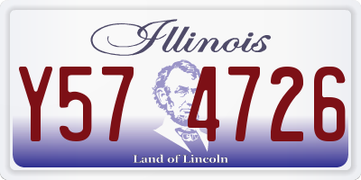 IL license plate Y574726
