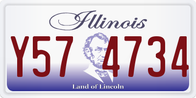 IL license plate Y574734