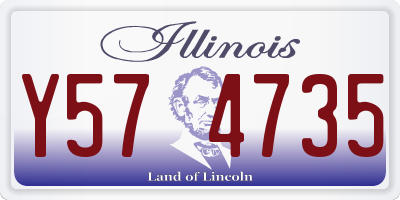 IL license plate Y574735