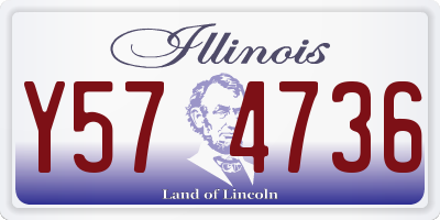 IL license plate Y574736