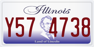 IL license plate Y574738