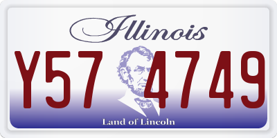 IL license plate Y574749