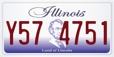 IL license plate Y574751