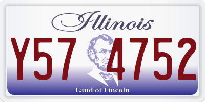 IL license plate Y574752