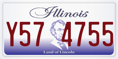 IL license plate Y574755