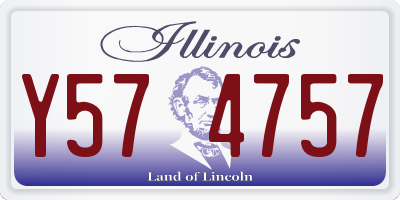 IL license plate Y574757