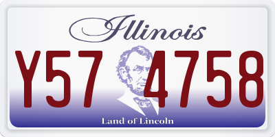 IL license plate Y574758