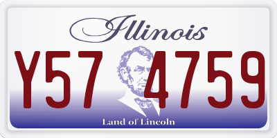 IL license plate Y574759