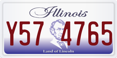 IL license plate Y574765