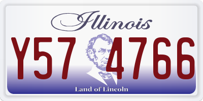 IL license plate Y574766