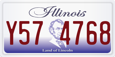 IL license plate Y574768