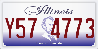 IL license plate Y574773