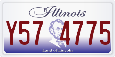 IL license plate Y574775