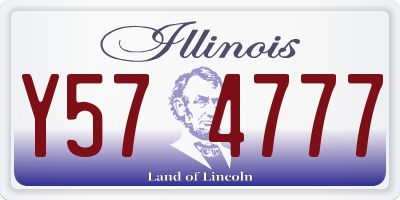IL license plate Y574777