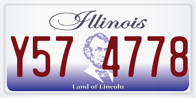 IL license plate Y574778