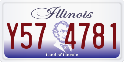 IL license plate Y574781