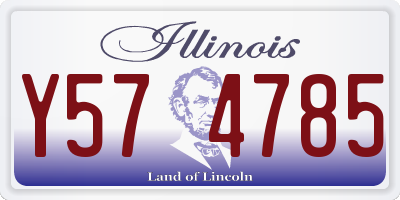 IL license plate Y574785