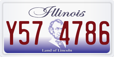 IL license plate Y574786
