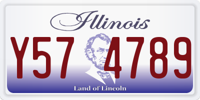 IL license plate Y574789
