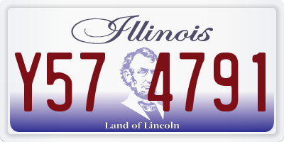 IL license plate Y574791