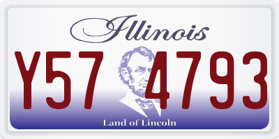 IL license plate Y574793