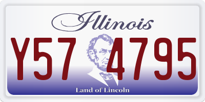 IL license plate Y574795