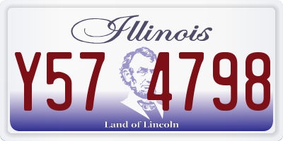 IL license plate Y574798
