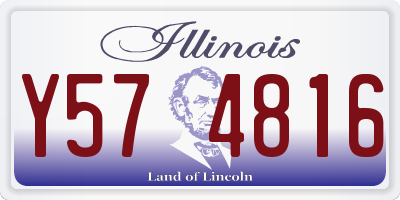 IL license plate Y574816