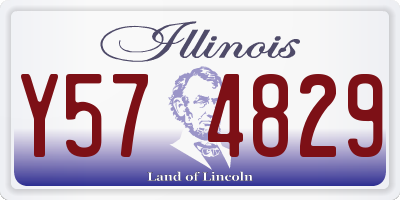 IL license plate Y574829