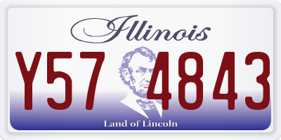 IL license plate Y574843