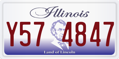 IL license plate Y574847