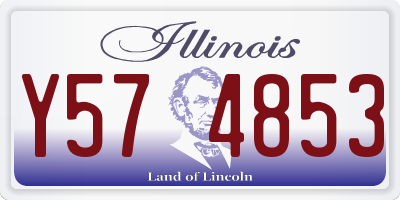 IL license plate Y574853