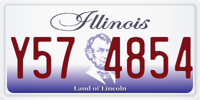 IL license plate Y574854