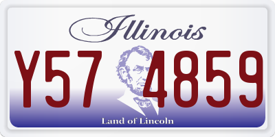 IL license plate Y574859