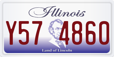 IL license plate Y574860