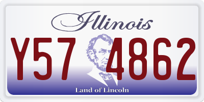 IL license plate Y574862
