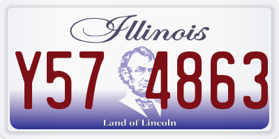 IL license plate Y574863