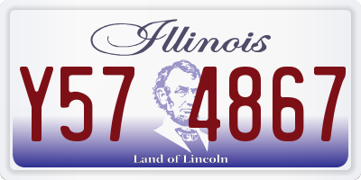 IL license plate Y574867