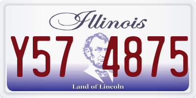 IL license plate Y574875